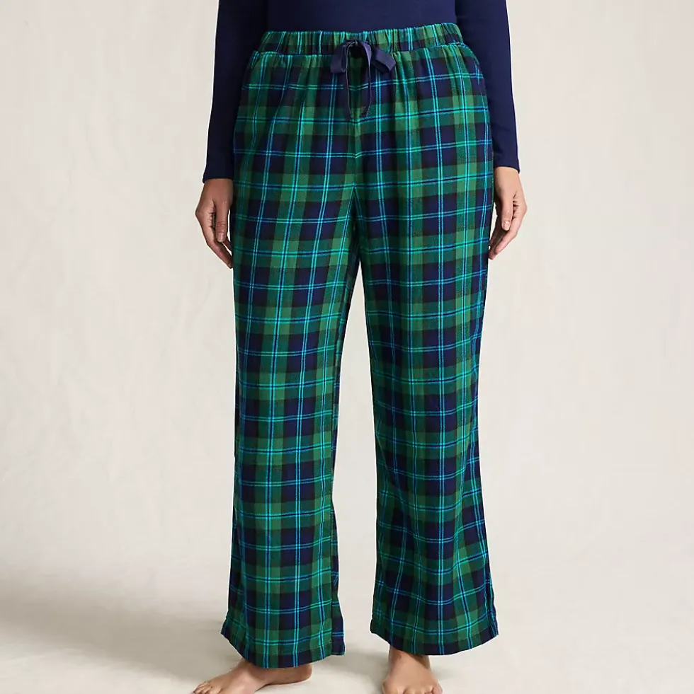 Women's Flannel Wide Leg Sleep Pants