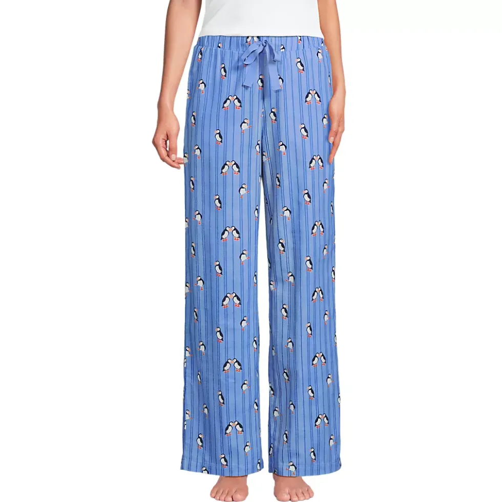 Women's Flannel Wide Leg Sleep Pants