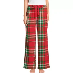 Women's Flannel Wide Leg Sleep Pants