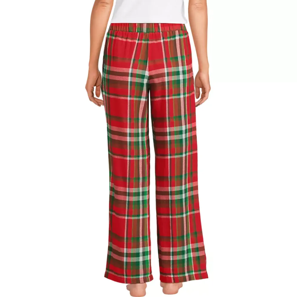 Women's Flannel Wide Leg Sleep Pants