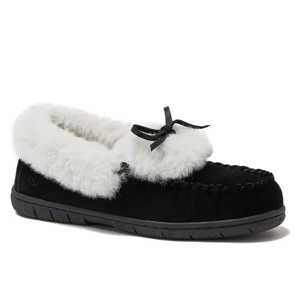 Women's Fluffy Lined Indoor Outdoor Moccasin Slippers