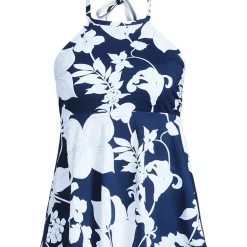 Women's Flutter High Neck Halter Tankini Top