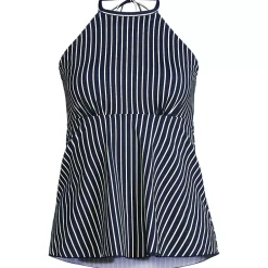 Women's Flutter High Neck Halter Tankini Top