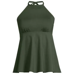 Women's Flutter High Neck Halter Tankini Top