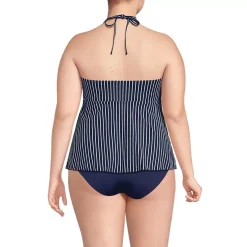 Women's Flutter High Neck Halter Tankini Top