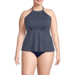 Women's Flutter High Neck Halter Tankini Top