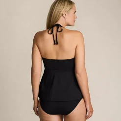 Women's Flutter High Neck Halter Tankini Top
