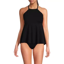 Women's Flutter High Neck Halter Tankini Top