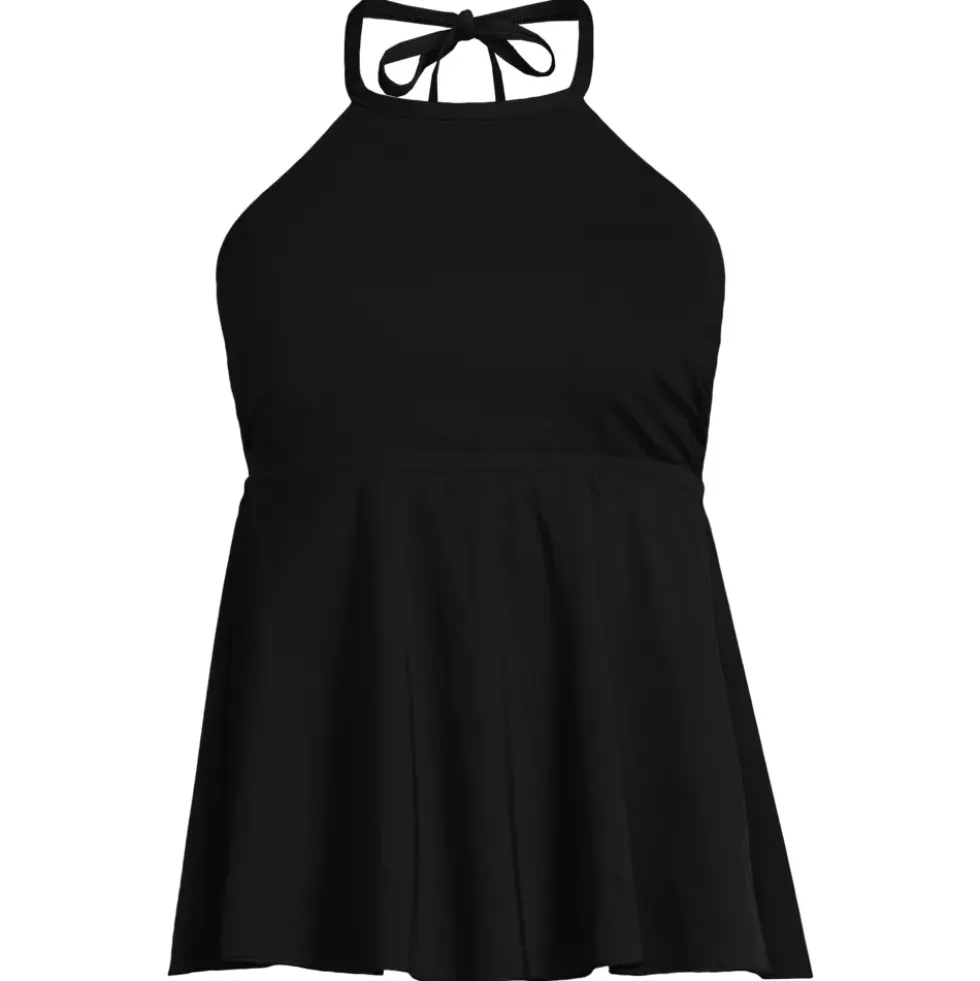 Women's Flutter High Neck Halter Tankini Top
