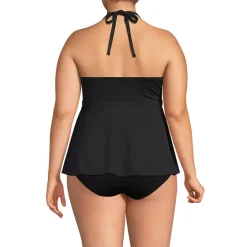 Women's Flutter High Neck Halter Tankini Top