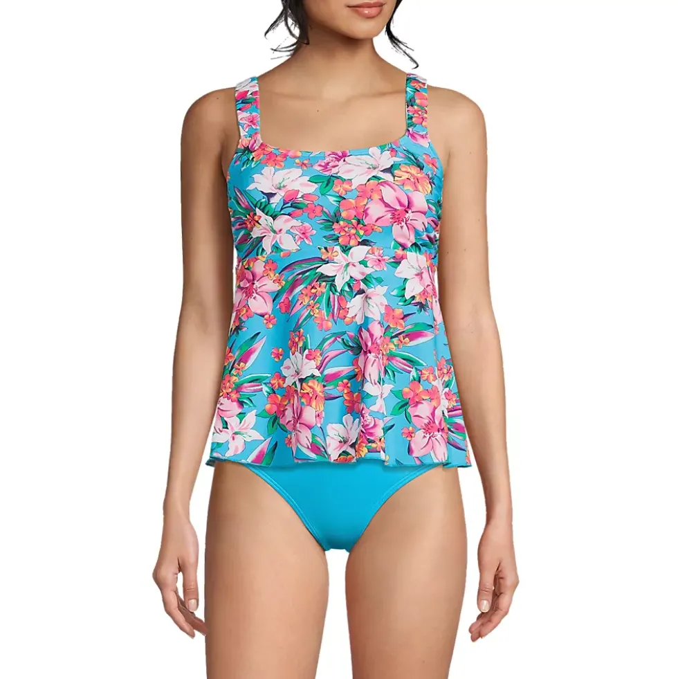 Women's Flutter Scoop Neck Tankini Top