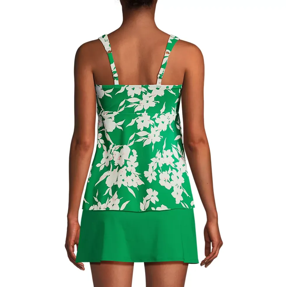 Women's Flutter Scoop Neck Tankini Top