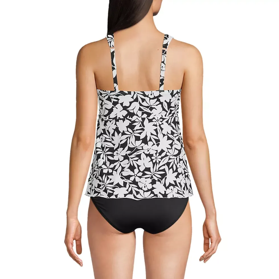 Women's Flutter Scoop Neck Tankini Top