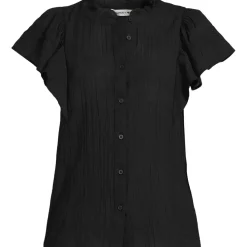 Women's Flutter Sleeve Button Front Blouse
