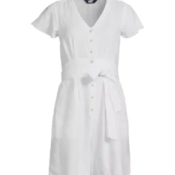 Women's Flutter Sleeve Linen Romper