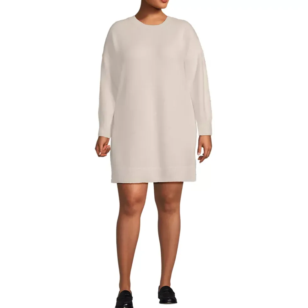 Women's Fuzzy Bow Back Mini Sweater Dress