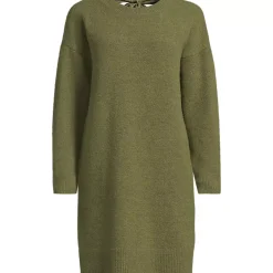 Women's Fuzzy Bow Back Mini Sweater Dress