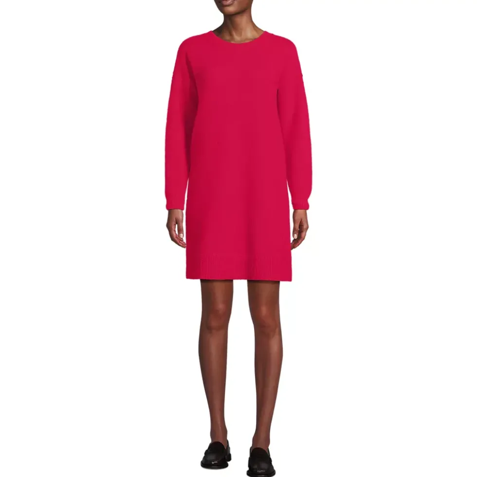 Women's Fuzzy Bow Back Mini Sweater Dress