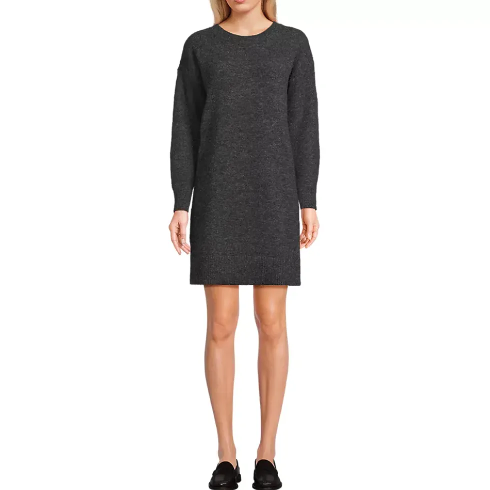Women's Fuzzy Bow Back Mini Sweater Dress