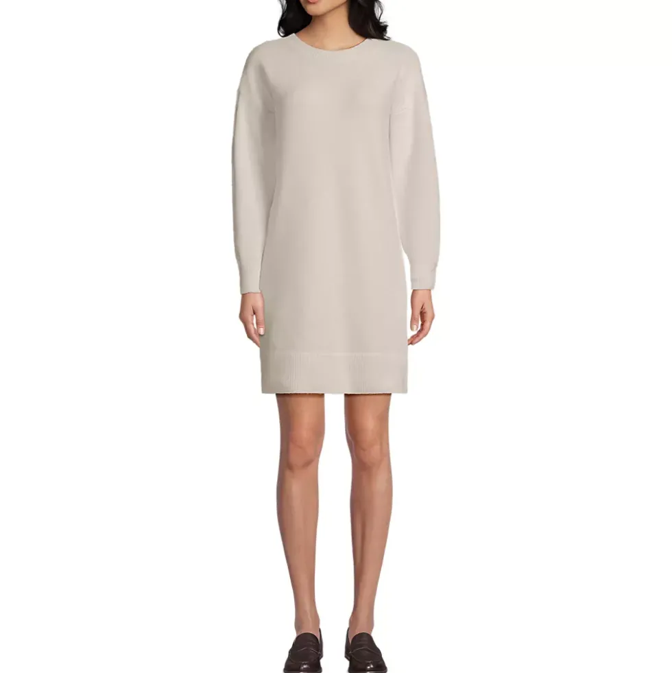 Women's Fuzzy Bow Back Mini Sweater Dress