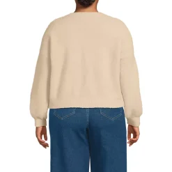 Women's Fuzzy Eyelash Cable Cardigan Sweater