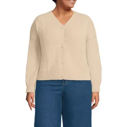 Women's Fuzzy Eyelash Cable Cardigan Sweater