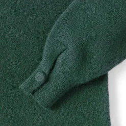 Women's Fuzzy Lantern Sleeve Mock Neck Mini Twofer Dress