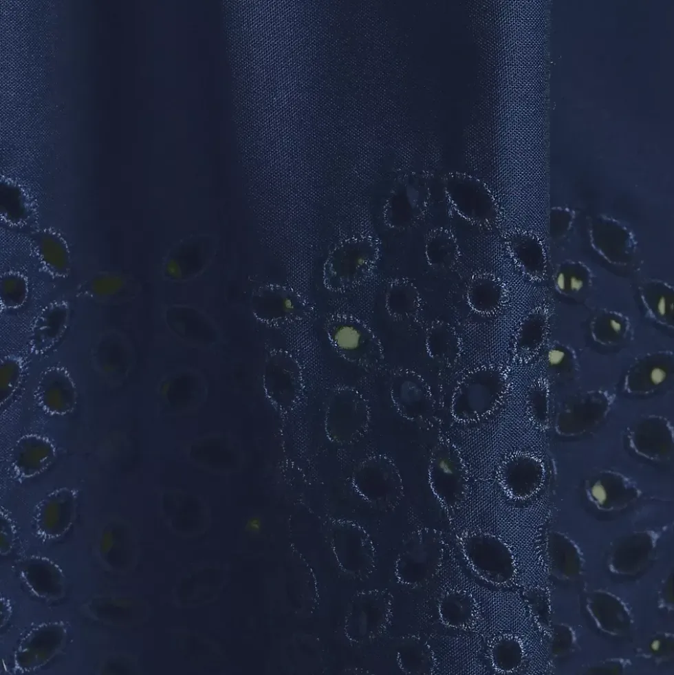 Women's Gathered Eyelet Top