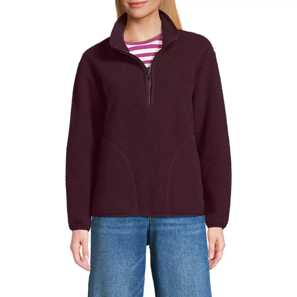 Women's Half Zip Cozy Sherpa Fleece Pullover