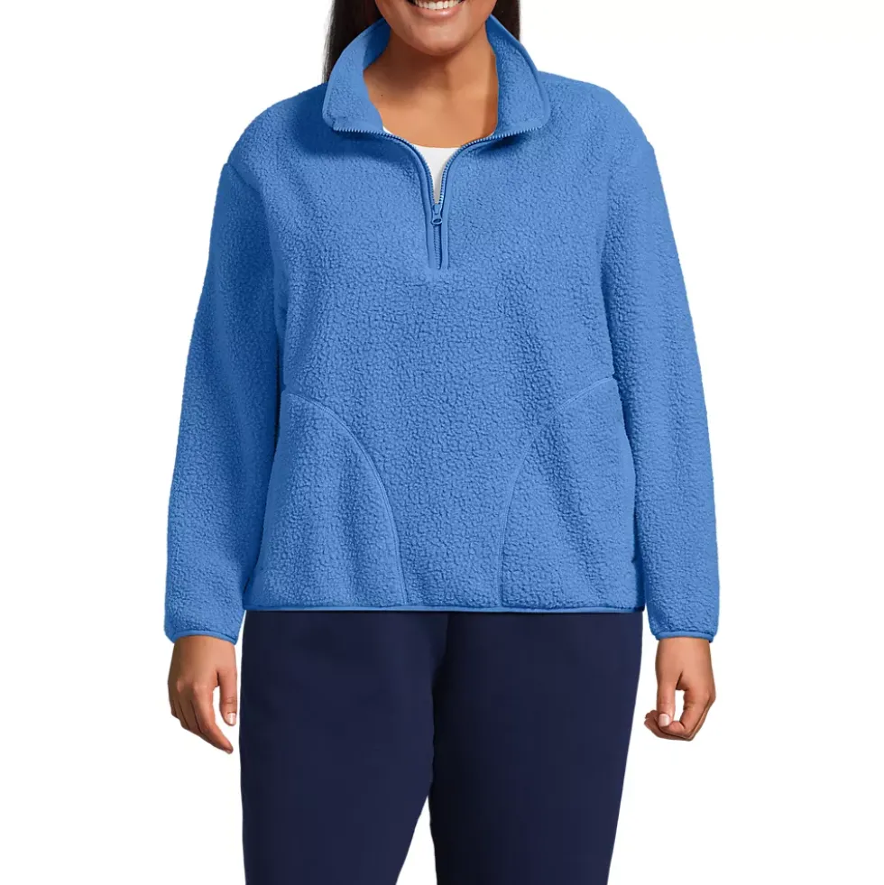 Women's Half Zip Cozy Sherpa Fleece Pullover
