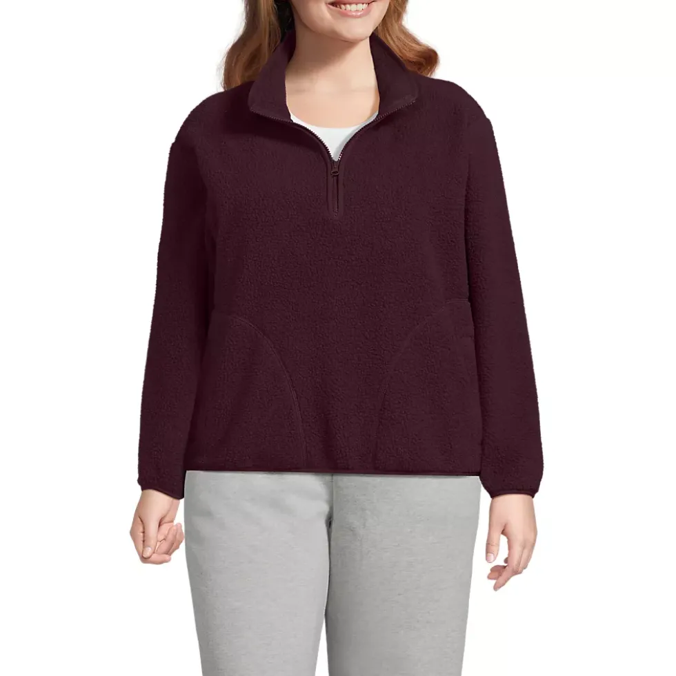 Women's Half Zip Cozy Sherpa Fleece Pullover
