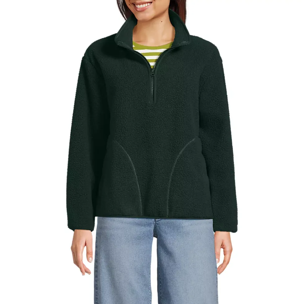 Women's Half Zip Cozy Sherpa Fleece Pullover