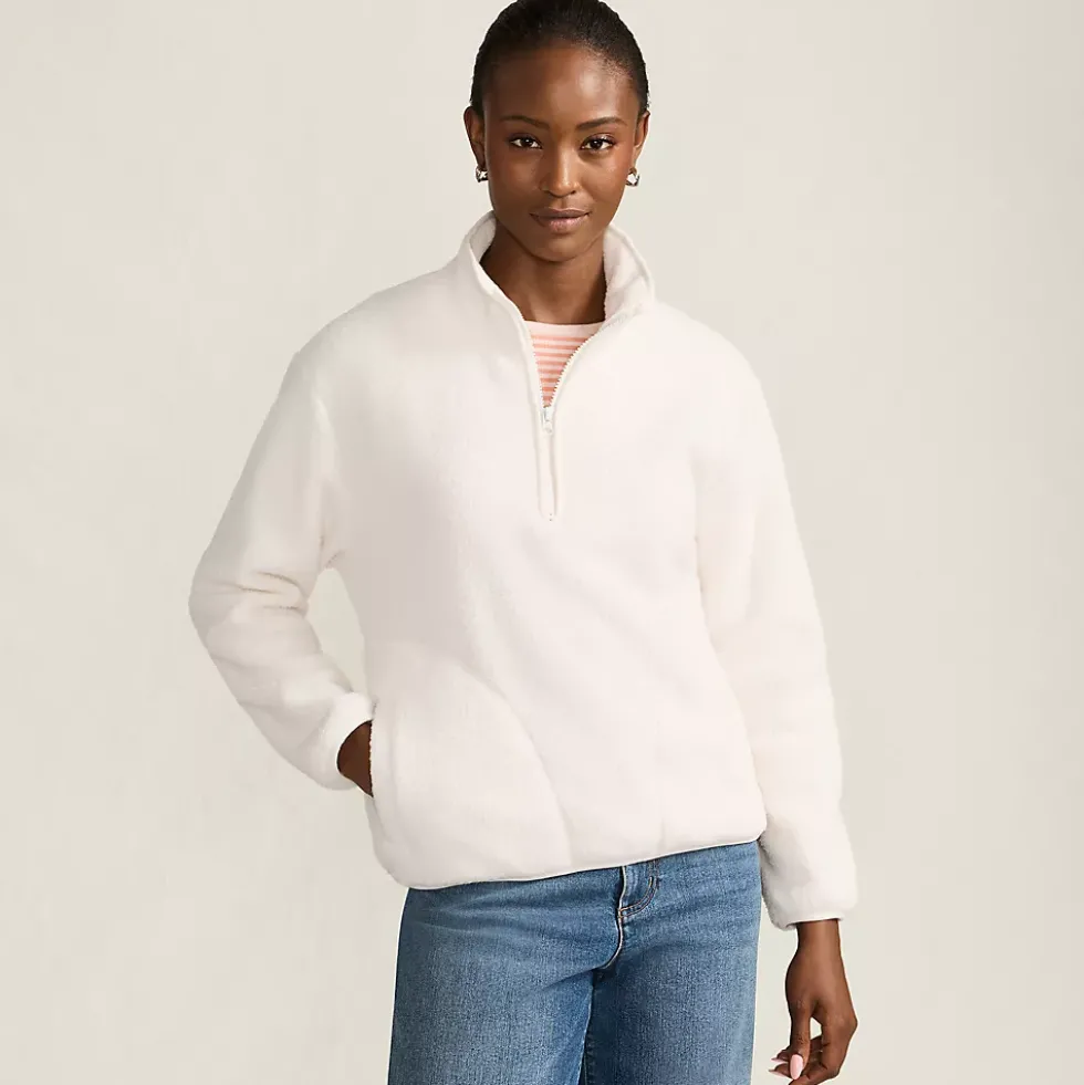 Women's Half Zip Cozy Sherpa Fleece Pullover
