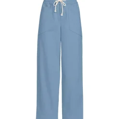 Women's Herringbone Chino High Rise Relaxed Straight Drawstring Ankle Pants