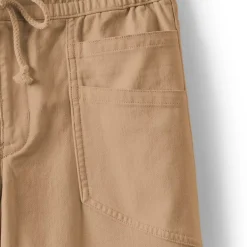 Women's Herringbone Chino High Rise Relaxed Straight Drawstring Ankle Pants