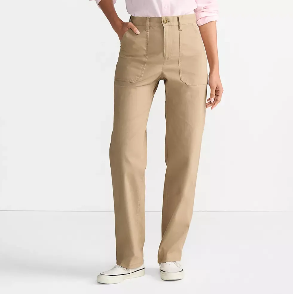 Women's Herringbone Chino High Rise Utility Pants
