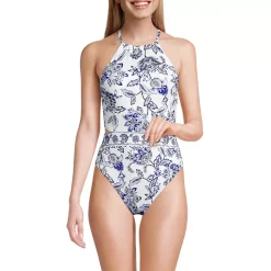 Women's High Neck Monokini High Leg One Piece Swimsuit