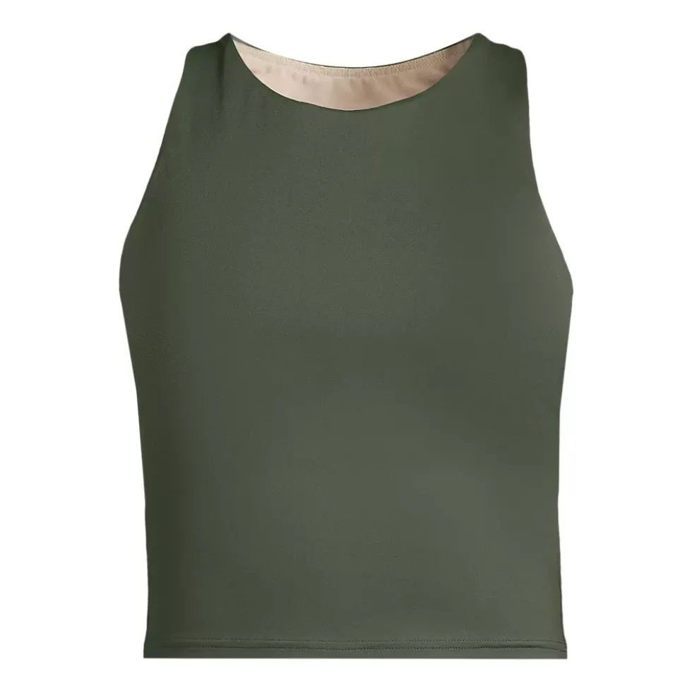 Women's High Neck Racerback Midkini Top