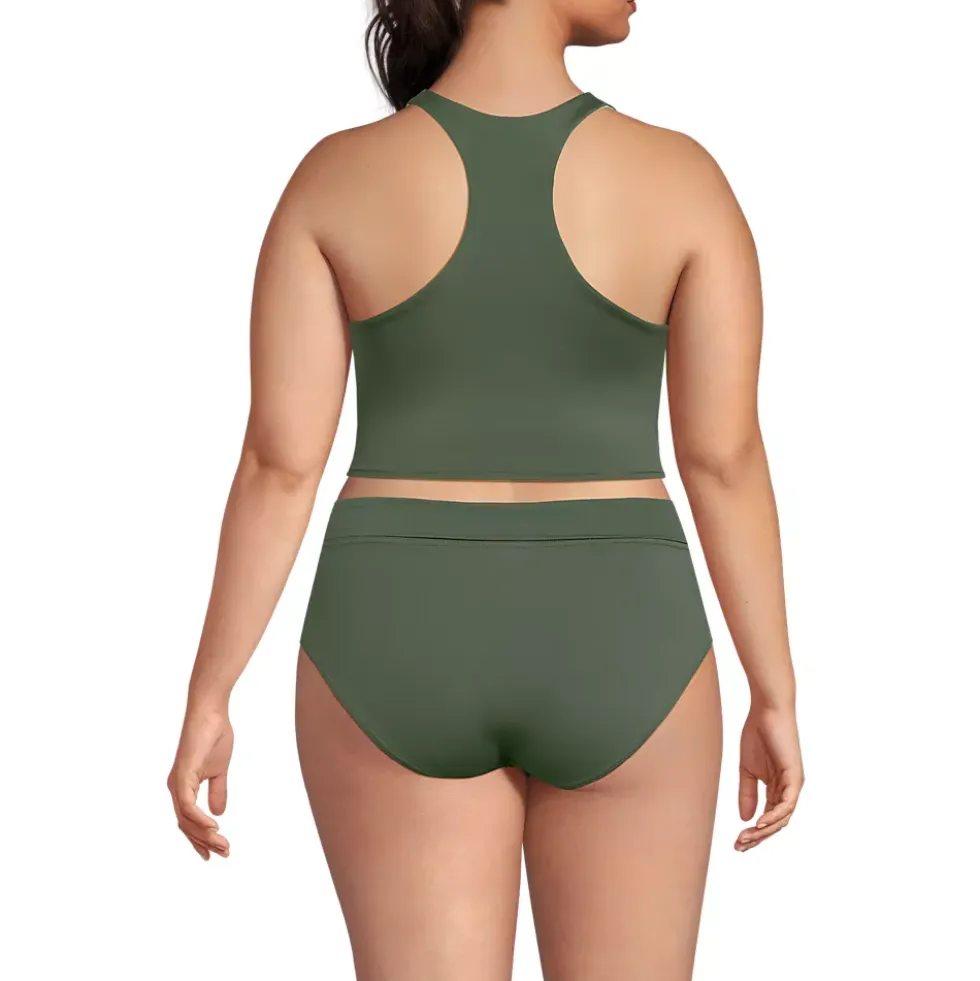 Women's High Neck Racerback Midkini Top