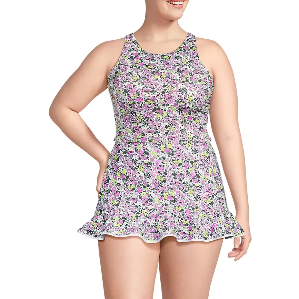 Women's High Neck Racerback Midkini Top