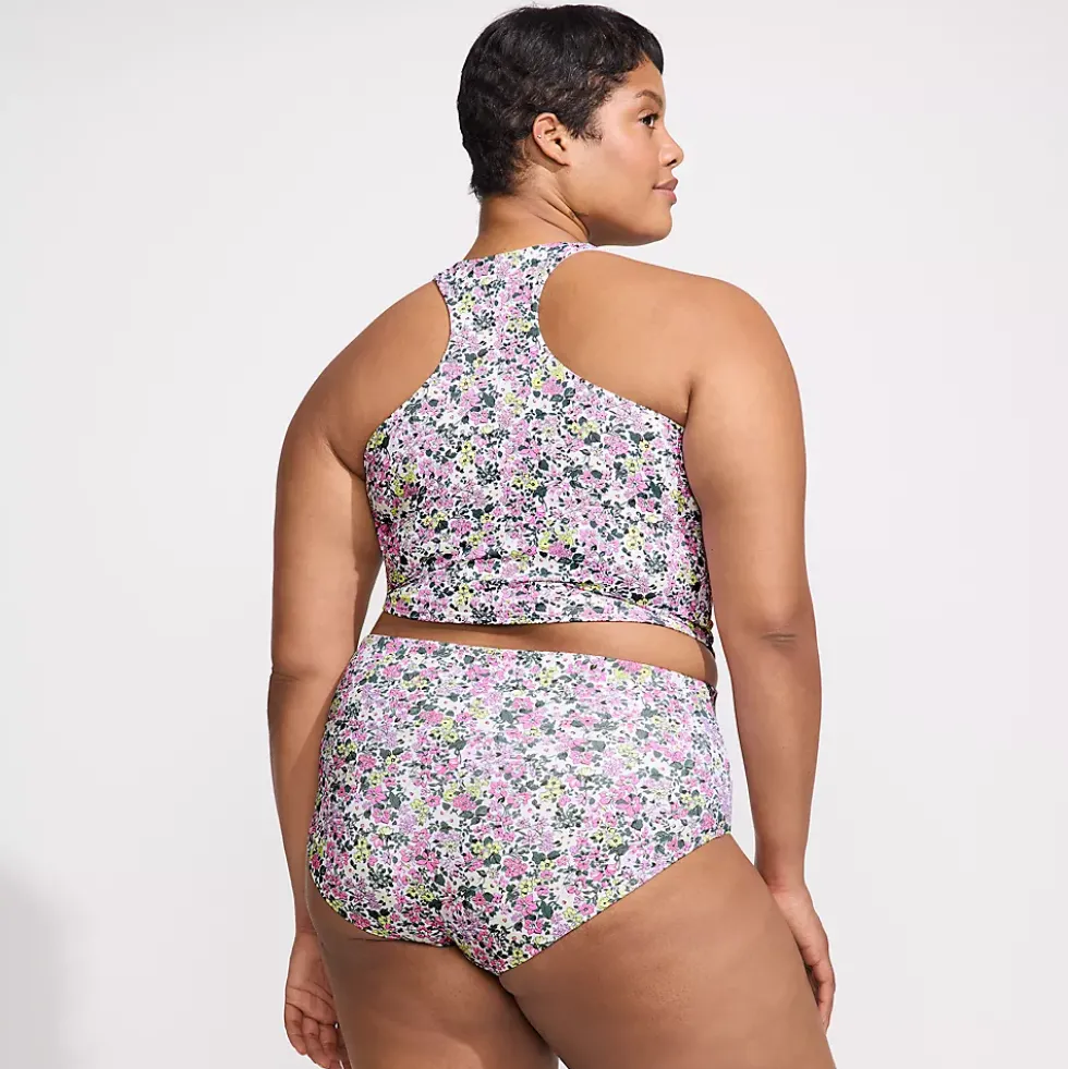 Women's High Neck Racerback Midkini Top