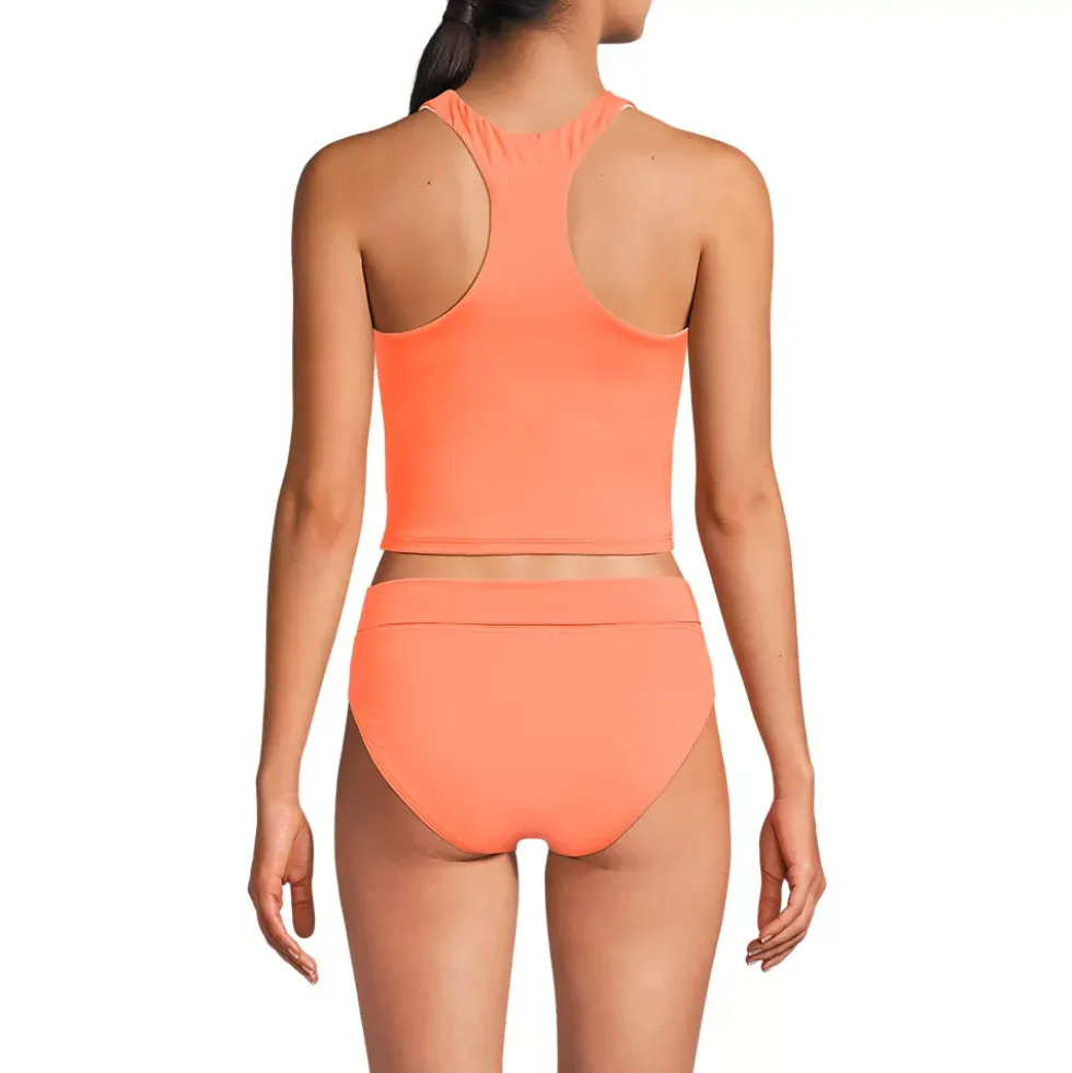 Women's High Neck Racerback Midkini Top