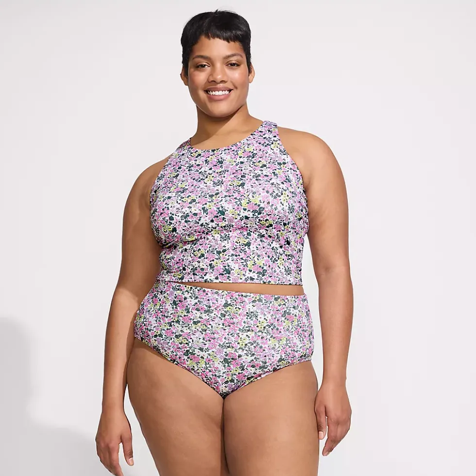 Women's High Neck Racerback Midkini Top