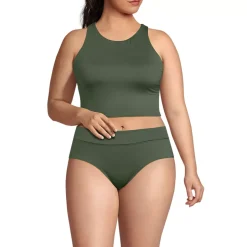 Women's High Neck Racerback Midkini Top