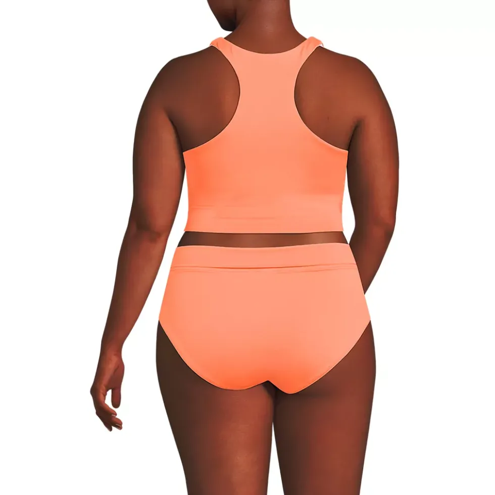 Women's High Neck Racerback Midkini Top