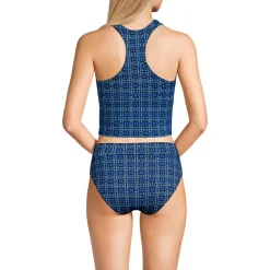 Women's High Neck Racerback Midkini Top