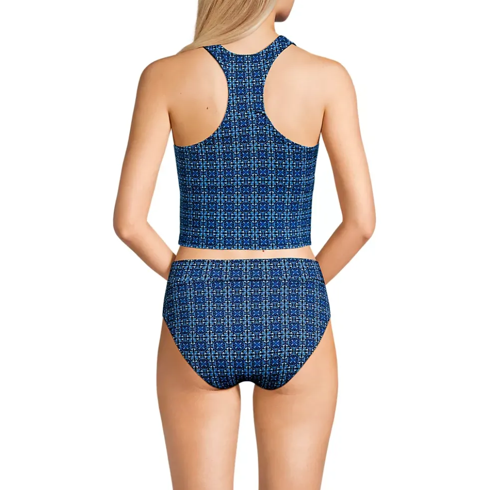 Women's High Neck Racerback Midkini Top