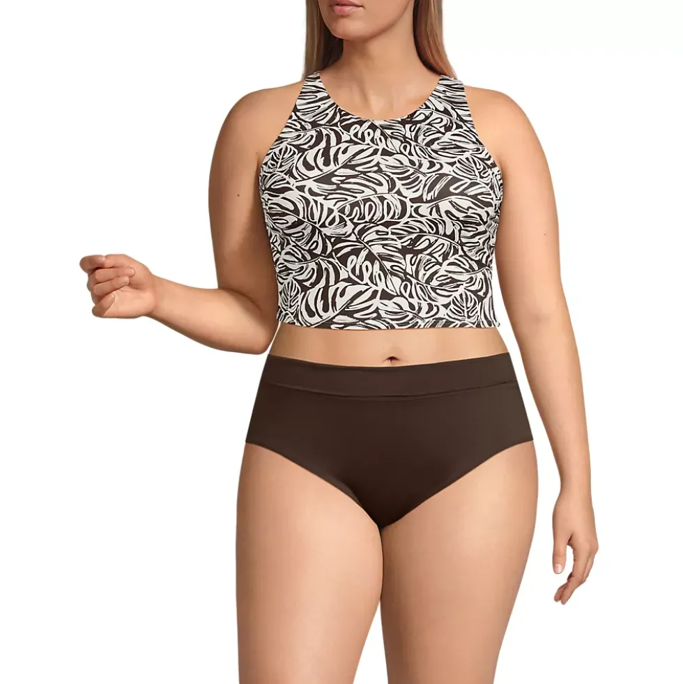 Women's High Neck Racerback Midkini Top