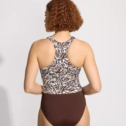 Women's High Neck Racerback Midkini Top