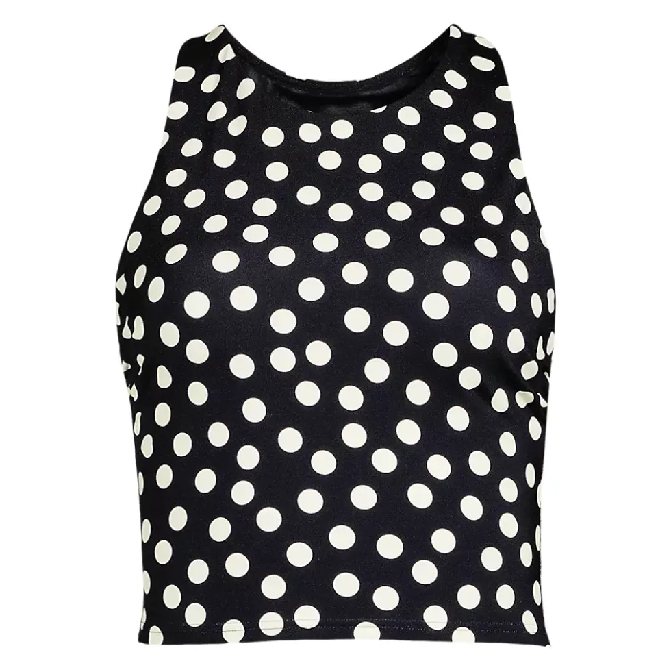 Women's High Neck Racerback Midkini Top